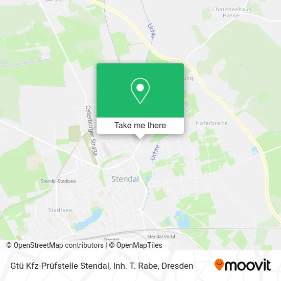 Карта Gtü Kfz-Prüfstelle Stendal, Inh. T. Rabe