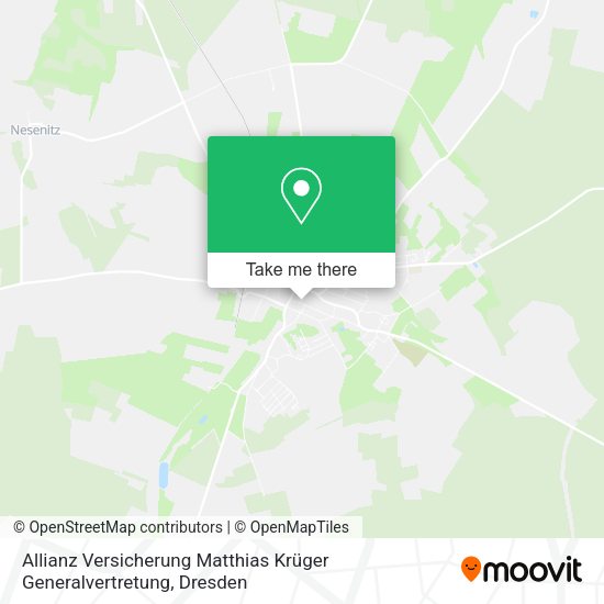 Карта Allianz Versicherung Matthias Krüger Generalvertretung