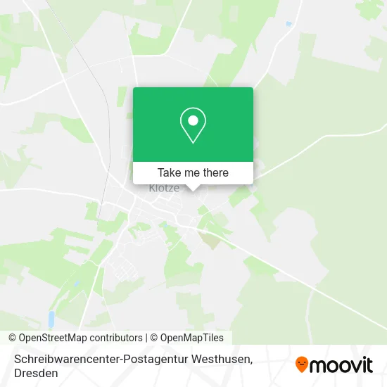 Карта Schreibwarencenter-Postagentur Westhusen