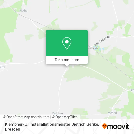 Карта Klempner- U. Installallationsmeister Dietrich Gerike