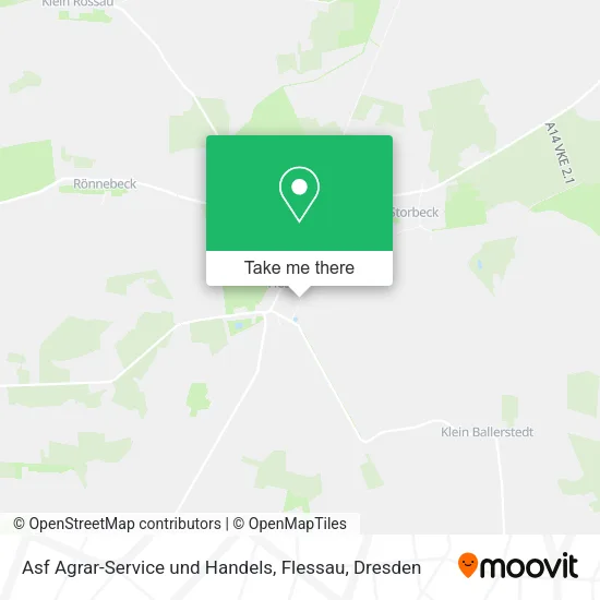 Карта Asf Agrar-Service und Handels, Flessau