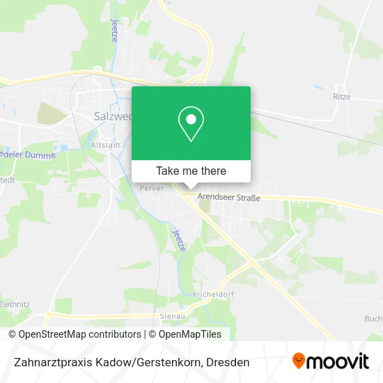 Карта Zahnarztpraxis Kadow / Gerstenkorn