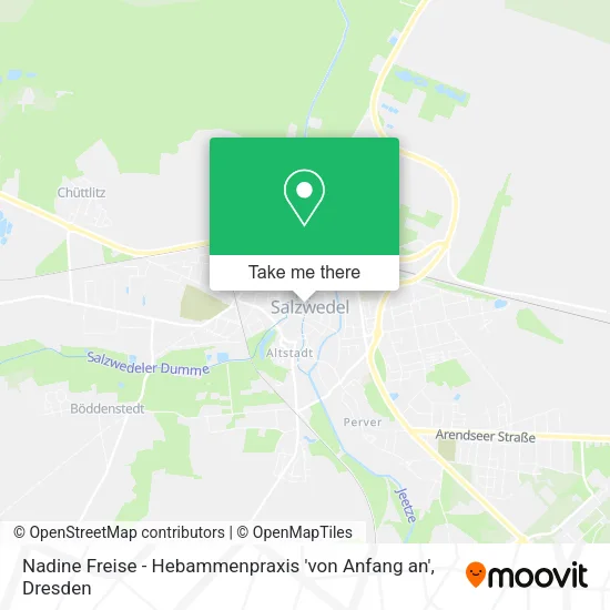 Карта Nadine Freise - Hebammenpraxis 'von Anfang an'