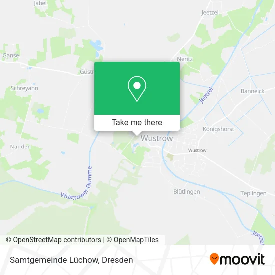 Карта Samtgemeinde Lüchow