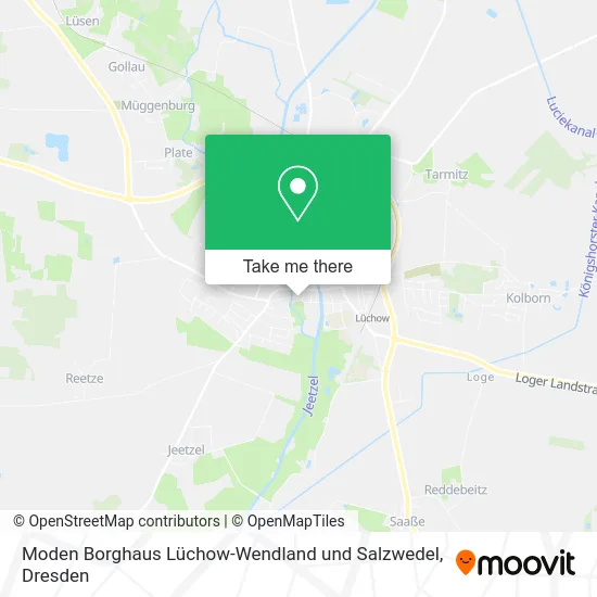 Карта Moden Borghaus Lüchow-Wendland und Salzwedel