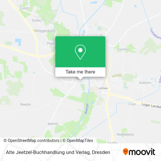Карта Alte Jeetzel-Buchhandlung und Verlag