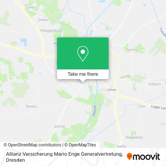 Карта Allianz Versicherung Mario Enge Generalvertretung