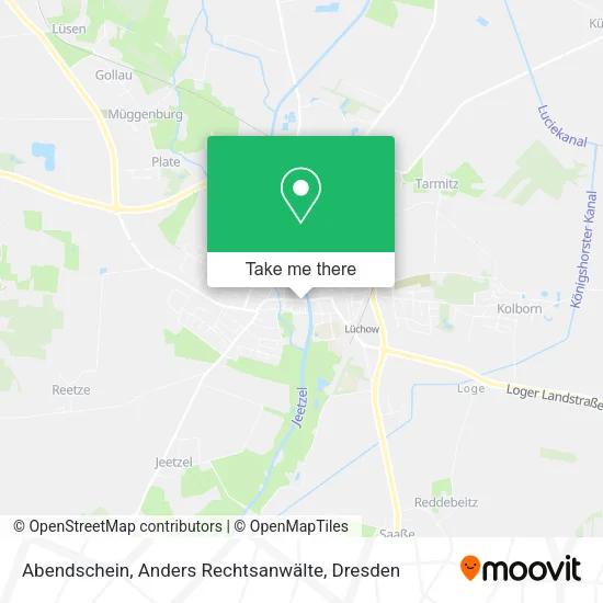 Карта Abendschein, Anders Rechtsanwälte