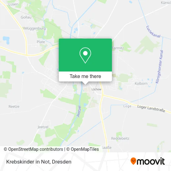 Карта Krebskinder in Not