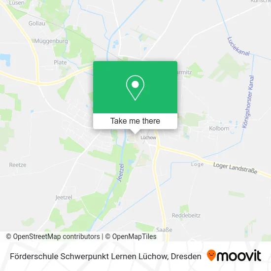 Карта Förderschule Schwerpunkt Lernen Lüchow