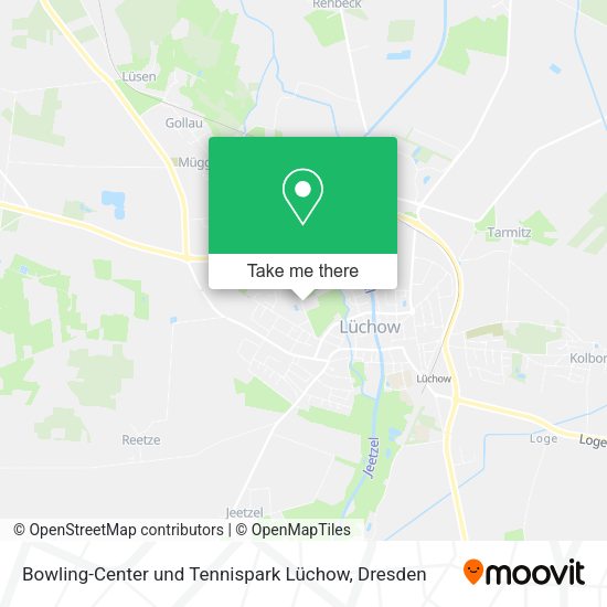 Карта Bowling-Center und Tennispark Lüchow