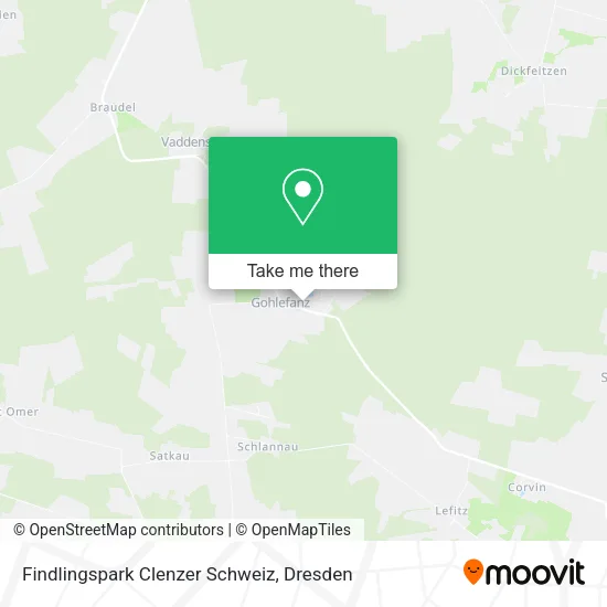 Карта Findlingspark Clenzer Schweiz