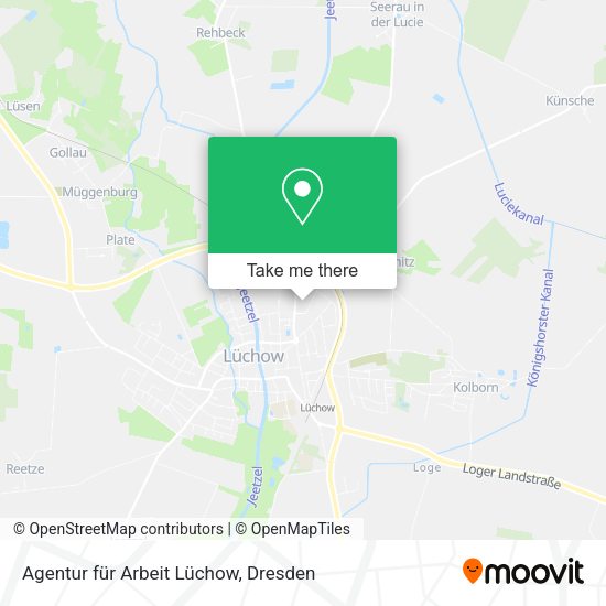 Карта Agentur für Arbeit Lüchow