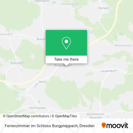 Карта Ferienzimmer im Schloss Burgpreppach