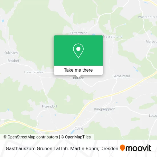 Карта Gasthauszum Grünen Tal Inh. Martin Böhm