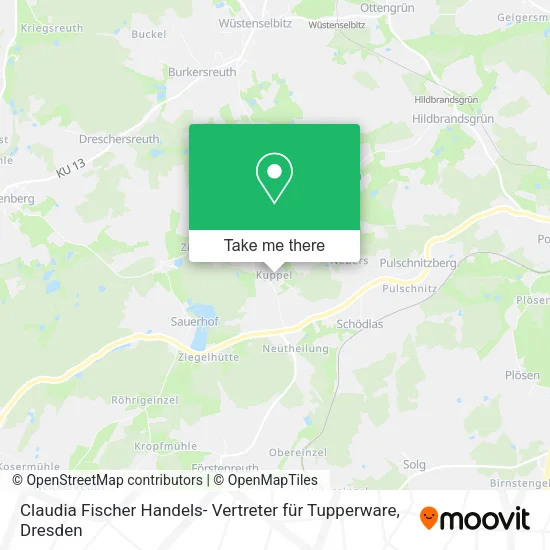 Карта Claudia Fischer Handels- Vertreter für Tupperware