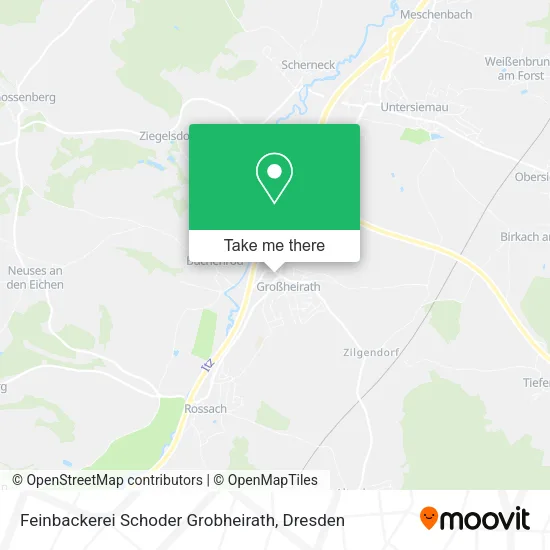 Карта Feinbackerei Schoder Grobheirath