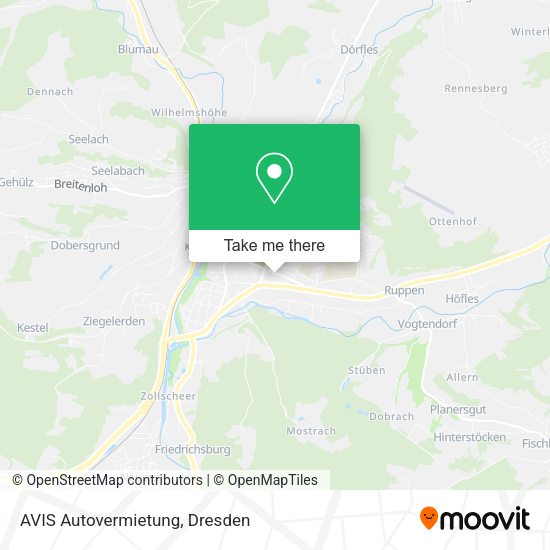 Карта AVIS Autovermietung