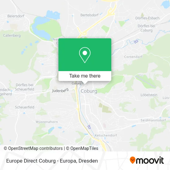 Карта Europe Direct Coburg - Europa