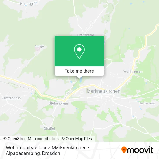 Карта Wohnmobilstellplatz Markneukirchen - Alpacacamping