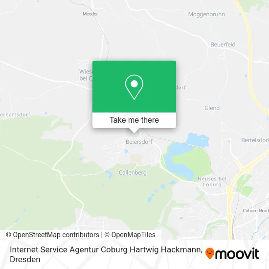 Карта Internet Service Agentur Coburg Hartwig Hackmann