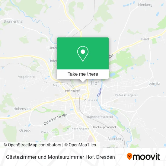 Карта Gästezimmer und Monteurzimmer Hof