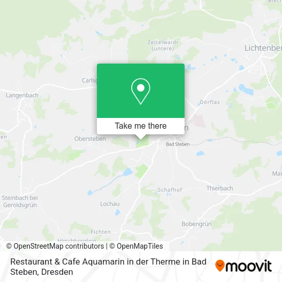 Карта Restaurant & Cafe Aquamarin in der Therme in Bad Steben