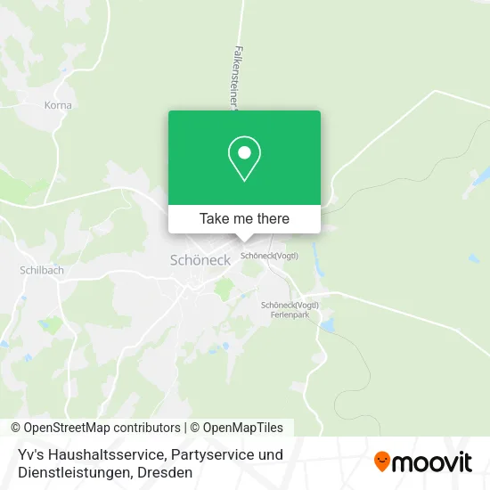 Карта Yv's Haushaltsservice, Partyservice und Dienstleistungen