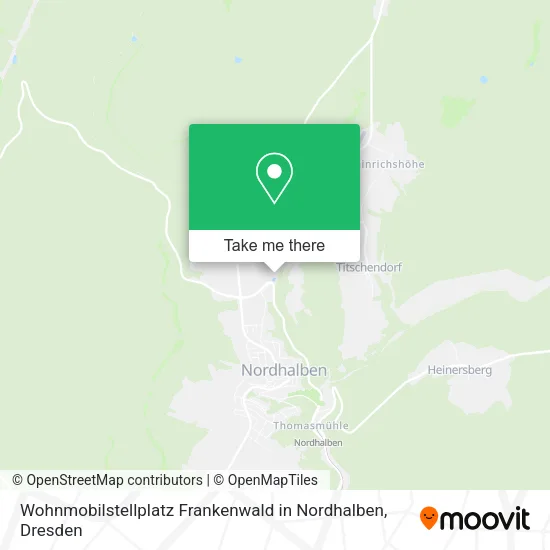 Карта Wohnmobilstellplatz Frankenwald in Nordhalben