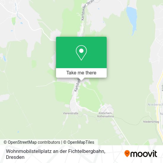 Карта Wohnmobilstellplatz an der Fichtelbergbahn