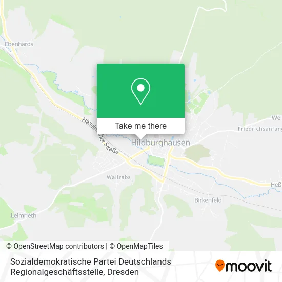 Карта Sozialdemokratische Partei Deutschlands Regionalgeschäftsstelle