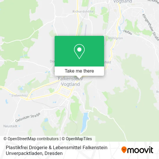 Карта Plastikfrei Drogerie & Lebensmittel Falkenstein Unverpacktladen
