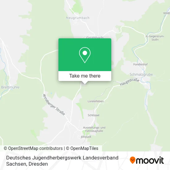 Карта Deutsches Jugendherbergswerk Landesverband Sachsen