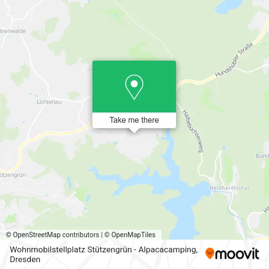 Карта Wohnmobilstellplatz Stützengrün - Alpacacamping