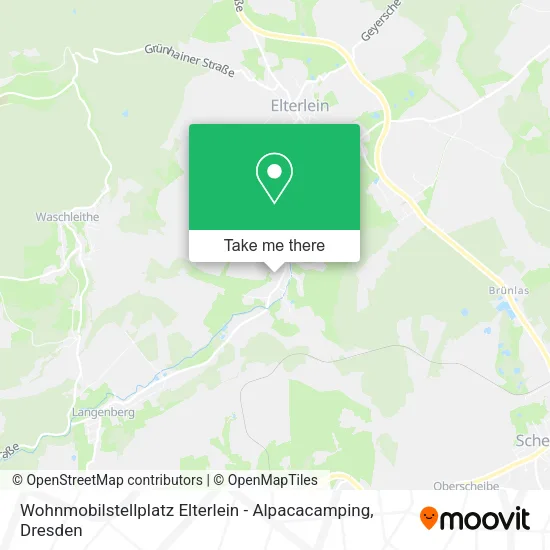 Карта Wohnmobilstellplatz Elterlein - Alpacacamping