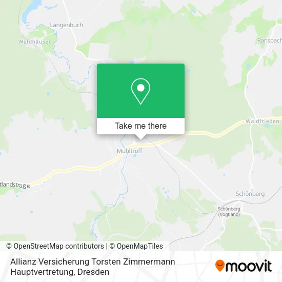 Карта Allianz Versicherung Torsten Zimmermann Hauptvertretung
