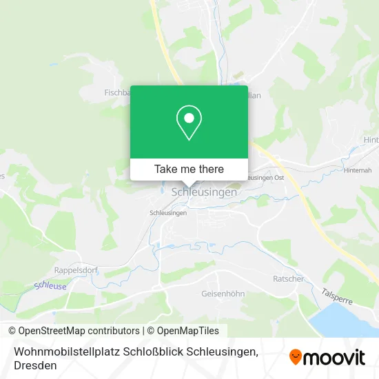 Карта Wohnmobilstellplatz Schloßblick Schleusingen