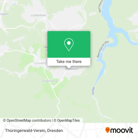 Карта Thüringerwald-Verein