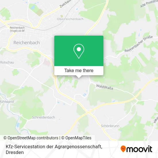 Карта Kfz-Servicestation der Agrargenossenschaft