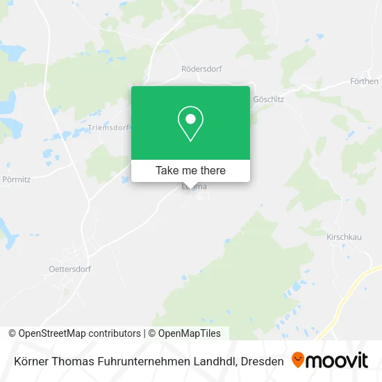 Карта Körner Thomas Fuhrunternehmen Landhdl