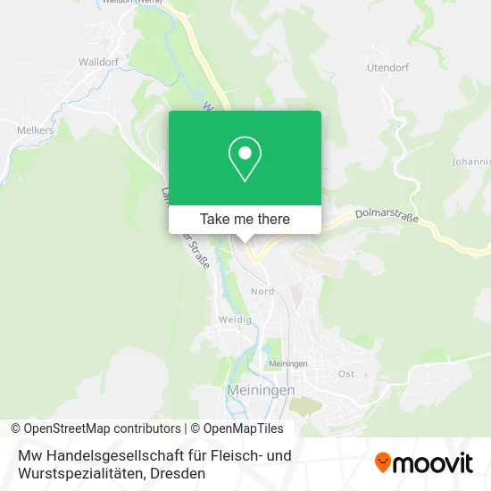 Карта Mw Handelsgesellschaft für Fleisch- und Wurstspezialitäten