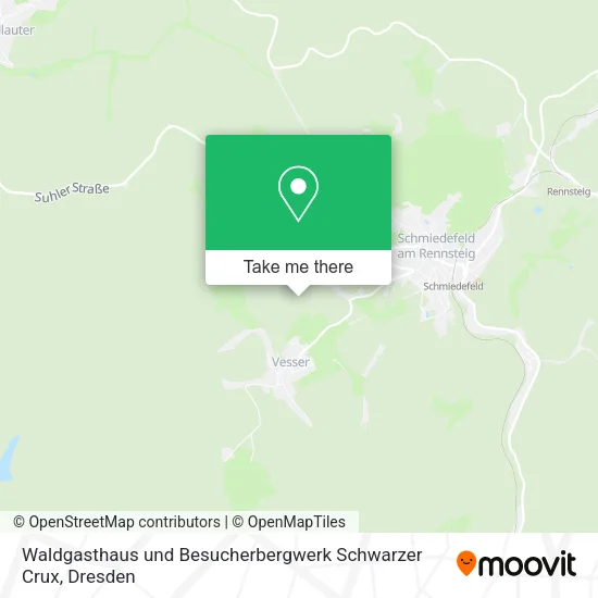 Карта Waldgasthaus und Besucherbergwerk Schwarzer Crux