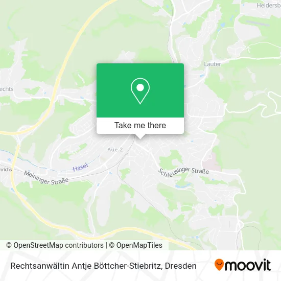 Карта Rechtsanwältin Antje Böttcher-Stiebritz