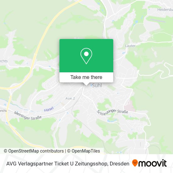 Карта AVG Verlagspartner Ticket U Zeitungsshop