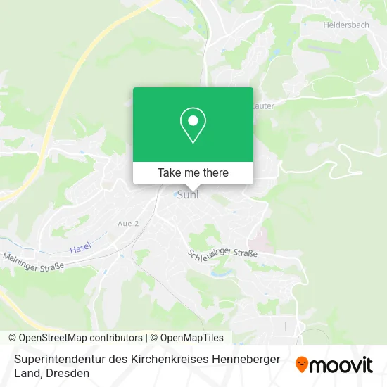 Карта Superintendentur des Kirchenkreises Henneberger Land