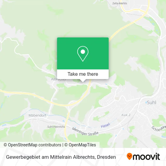 Карта Gewerbegebiet am Mittelrain Albrechts