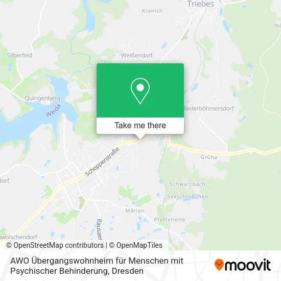 Карта AWO Übergangswohnheim für Menschen mit Psychischer Behinderung