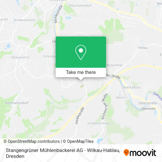 Карта Stangengrüner Mühlenbackerei AG - Wilkau-Hablau