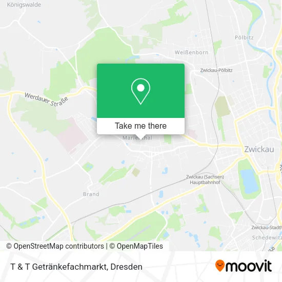 Карта T & T Getränkefachmarkt