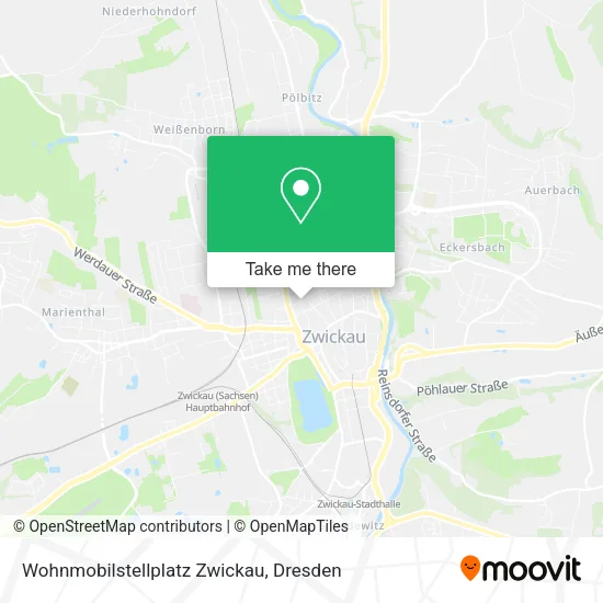 Карта Wohnmobilstellplatz Zwickau